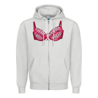 Dove Grey Fight cancer breast cancer bra Zipper Hoodie - Artiststas