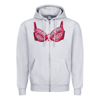 Heather Grey Fight cancer breast cancer bra Zipper Hoodie - Artiststas