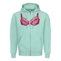 Seafoam Fight cancer breast cancer bra Zipper Hoodie - Artiststas