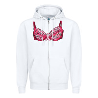 White Fight cancer breast cancer bra Zipper Hoodie - Artiststas