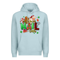 Blue Mist santas favorite nail tech Premium Hoodie - MaliasSmallBusiness