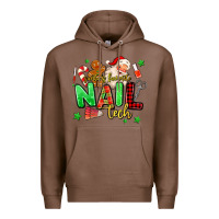 Chestnut santas favorite nail tech Premium Hoodie - MaliasSmallBusiness