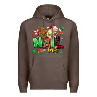 Coffee santas favorite nail tech Premium Hoodie - MaliasSmallBusiness