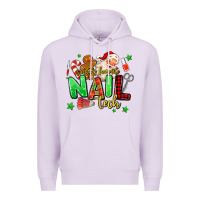 Lilac santas favorite nail tech Premium Hoodie - MaliasSmallBusiness