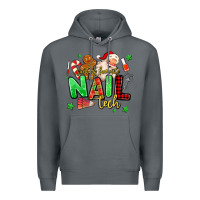 Rock santas favorite nail tech Premium Hoodie - MaliasSmallBusiness