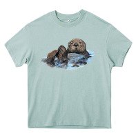Arona california sea otter Heavy Core Tee - LillyAllenDesigns