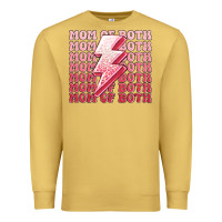 Antique Gold mom of both girls Premium Sweatshirt - MaliasSmallBusiness