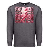 Charcoal Heather mom of both girls Premium Sweatshirt - MaliasSmallBusiness