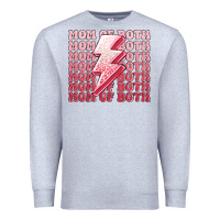 Heather Grey mom of both girls Premium Sweatshirt - MaliasSmallBusiness