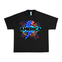 Black America with lightning bolt Urban Heavy Tee - Zillion Design Studio