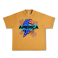 Peanut Butter America with lightning bolt Urban Heavy Tee - Zillion Design Studio