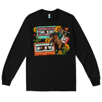 Black rodeo sunflower cactus cassette Long Sleeve Tee - FaDigitalArtStudio