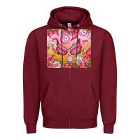 Burgundy Hour Breast Cancer Bra Zipper Hoodie - Artiststas