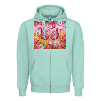 Seafoam Hour Breast Cancer Bra Zipper Hoodie - Artiststas
