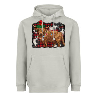 Moon Dust christmas highland cow Heavyweight Hoodie - BarkalooDesign