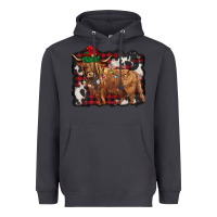 Smoke christmas highland cow Heavyweight Hoodie - BarkalooDesign
