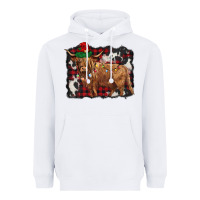 White christmas highland cow Heavyweight Hoodie - BarkalooDesign