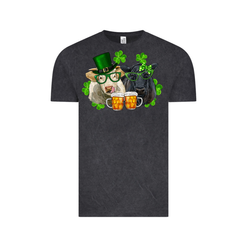 St. Patrick's Day Charolais And Black Angus Cows Vintage Tee by RanaPortraitStore | Teevron
