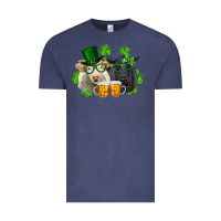 Vintage Denim st. patrick's day charolais and black angus cows Vintage Tee - RanaPortraitStore