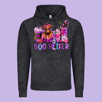 Vintage Hoodie Halloween boo Heifer coffee cups