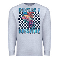 Heather Grey dont be a basshole Premium Sweatshirt - MaliasSmallBusiness