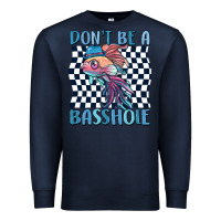 Navy dont be a basshole Premium Sweatshirt - MaliasSmallBusiness