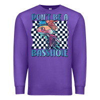 Purple dont be a basshole Premium Sweatshirt - MaliasSmallBusiness