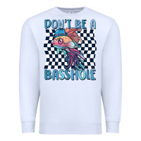White dont be a basshole Premium Sweatshirt - MaliasSmallBusiness