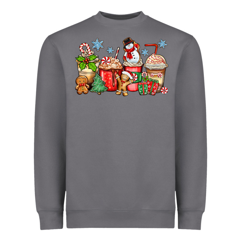 Christmas Coffee Cups Heavyweight Sweatshirt by Zillion Design Studio | Teevron