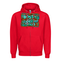 Red i am not bossy i just have leadership skills Zipper Hoodie - AdoDesignShop