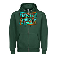 Sports Green i am not bossy i just have leadership skills Zipper Hoodie - AdoDesignShop