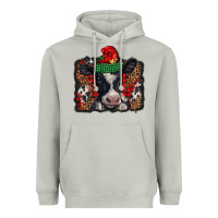Moon Dust christmas black and white baby cow Heavyweight Hoodie - BarkalooDesign