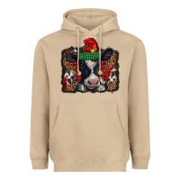 Mushroom christmas black and white baby cow Heavyweight Hoodie - BarkalooDesign