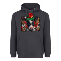 Smoke christmas black and white baby cow Heavyweight Hoodie - BarkalooDesign