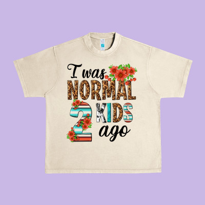 I Was Normal Two Kids Ago Urban Heavy Tee Designed By Texasbilliewilder