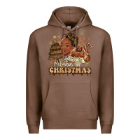 Chestnut have a melanin christmas  black woman Premium Hoodie - MaliasSmallBusiness