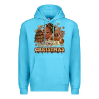 Ocean Blue have a melanin christmas  black woman Premium Hoodie - MaliasSmallBusiness