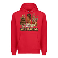 Red have a melanin christmas  black woman Premium Hoodie - MaliasSmallBusiness