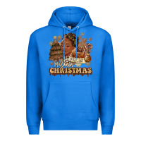 True Royal have a melanin christmas  black woman Premium Hoodie - MaliasSmallBusiness