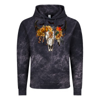 Cloud Black Halloween Bull Skull Vintage Hoodie - RanaPortraitStore
