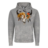 Cloud Rock Halloween Bull Skull Vintage Hoodie - RanaPortraitStore