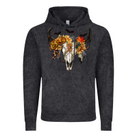 Vintage Black Halloween Bull Skull Vintage Hoodie - RanaPortraitStore