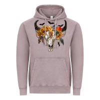 Vintage Zinc Halloween Bull Skull Vintage Hoodie - RanaPortraitStore