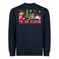 Navy 'tis the season pink christmas Heavyweight Sweatshirt - Zillion Design Studio