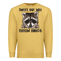 Antique Gold sweet but will throw hands Premium Sweatshirt - MaliasSmallBusiness