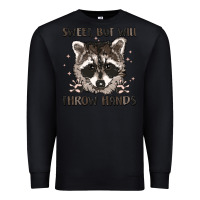 Black sweet but will throw hands Premium Sweatshirt - MaliasSmallBusiness