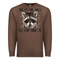 Chestnut sweet but will throw hands Premium Sweatshirt - MaliasSmallBusiness