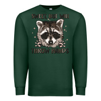 Sports Green sweet but will throw hands Premium Sweatshirt - MaliasSmallBusiness