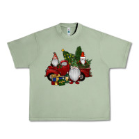 Oil Green christmas gnomes with truck Urban Heavy Tee - RanaPortraitStore