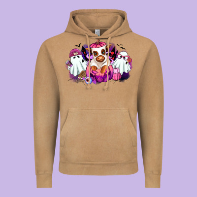 Vintage Hoodie Halloween ghost Heifer